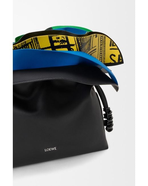 Loewe Black Medium Millefeuille Flamenco Clutch Bag