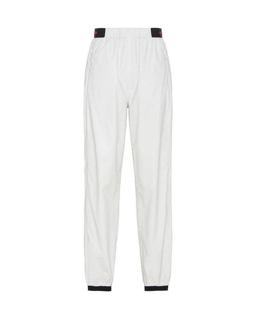 Prada White Light Nylon Wide-Leg Pants