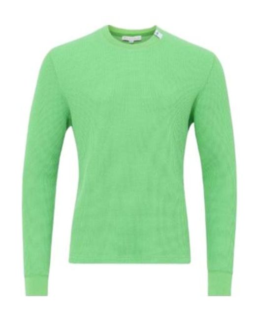 J.W. Anderson Green Waffle Cotton Sweater for men
