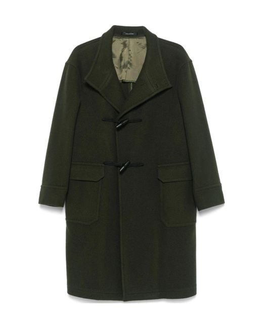 Tagliatore Green Long Sleeve Coat for men
