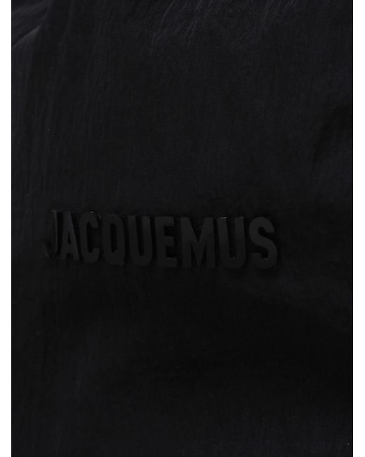 Jacquemus Black Logo Lettering Narrow Brim Bucket Hat