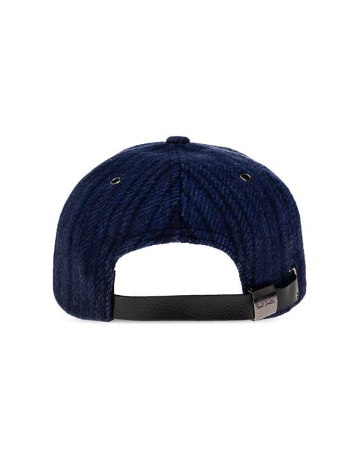 Paul Smith Blue Striped Baseball Cap for men