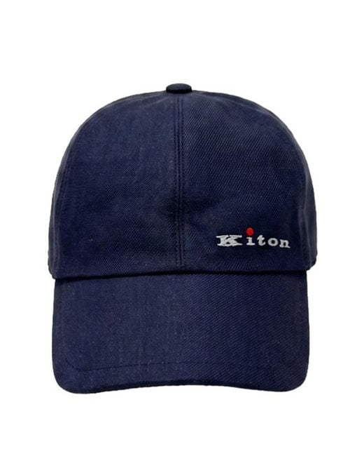 Kiton Blue Logo-Embroidered Baseball Cap for men