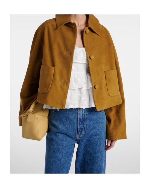 Dorothee Schumacher Brown Button Leather Jacket