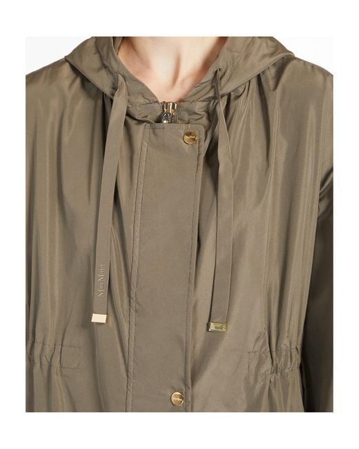 Max Mara Natural Long, Water-Repellent Taffeta Parka