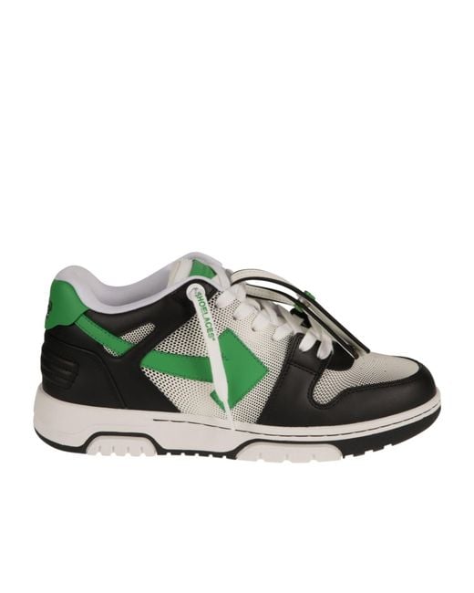 Off-White c/o Virgil Abloh Green Out Of Office Lace-Up Sneakers for men