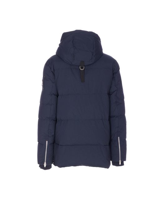 Moose Knuckles Blue Everest 3Q Puffer Hooded Jacket for men