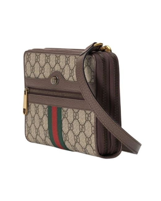 Gucci Brown Ophidia Series Small Backpacks for men