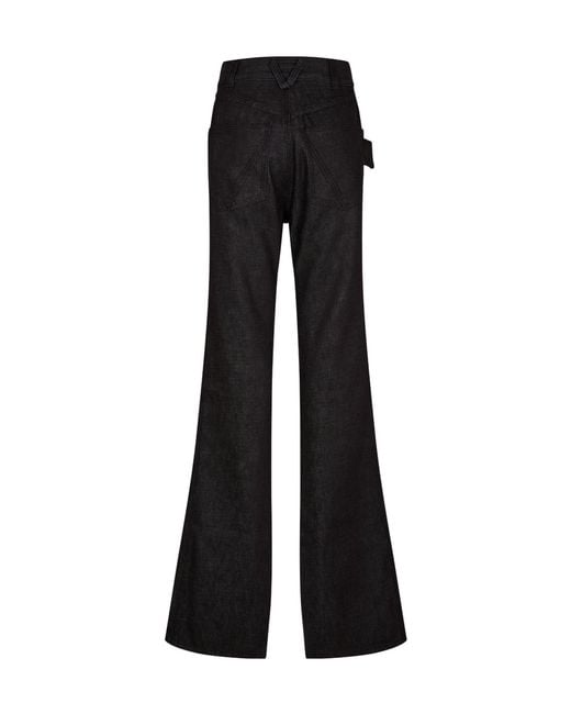 Bottega Veneta Black Highwaisted Flaredleg Jeans