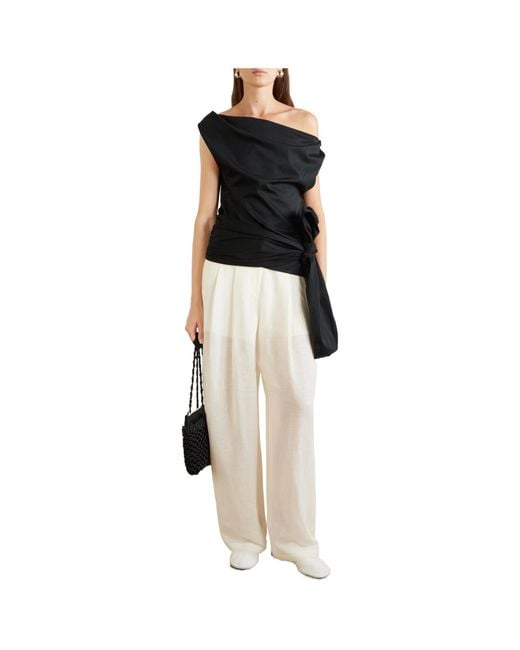 Proenza Schouler Black Off-Shoulder Sleeveless Top