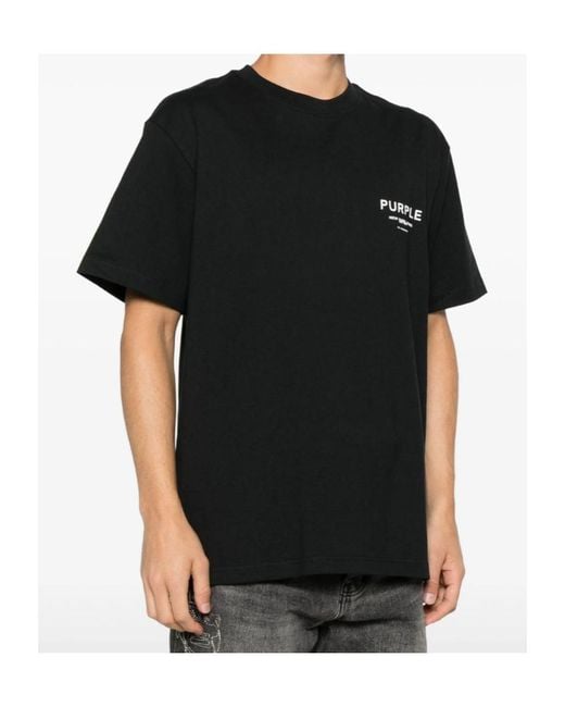 Purple Brand Black Logo T-Shirt for men