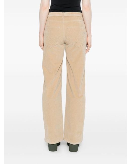 Dondup Natural Jacklyn Wide-Leg Corduroy Pants