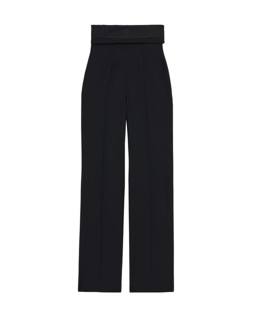 McQueen Black High-Waisted Tailored Trousers