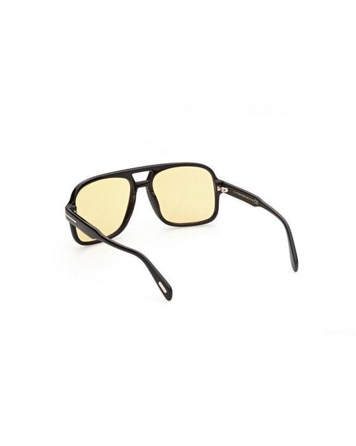 Tom Ford Metallic Eyewear Falconer Square Frame Sunglasses for men