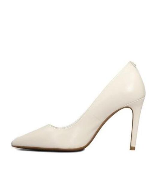 Michael Kors White Michael Alina Metallic Pointed-Toe Pumps