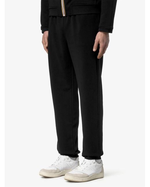 K-Way Black Philbert Drawstring Track Pants for men