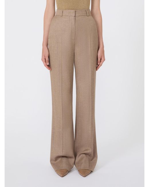 Max Mara Natural Wool-Blend Trousers