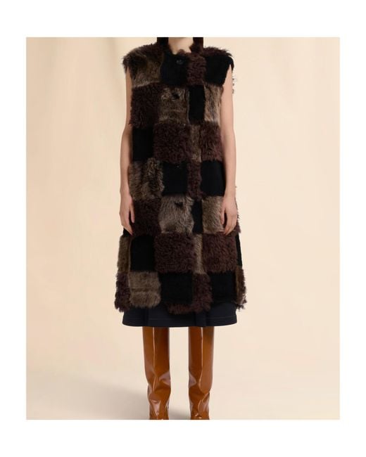 Marni Black Shearling Long Vest