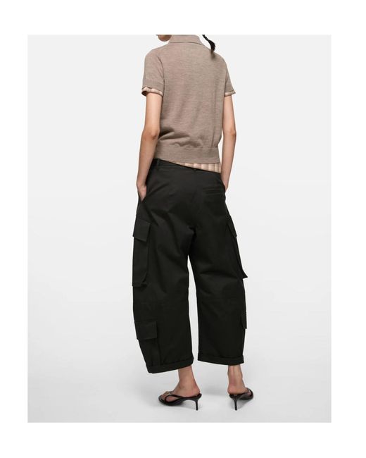 Acne Gray Layered Knitted Polo Shirt