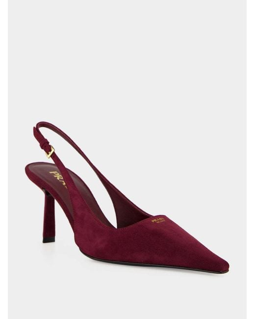 Prada Purple Pointed-Toe High Heels