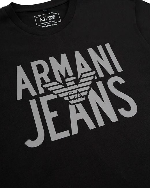 Armani Jeans Black Short-Sleeved T-Shirt for men