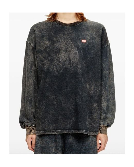 DIESEL Gray T-Boxt-Ls-T3 Long-Sleeved T-Shirt for men