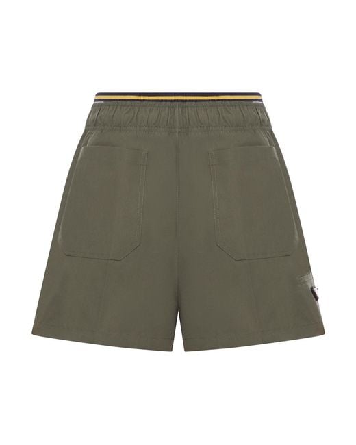 Prada Green Drawstring Pleated Shorts