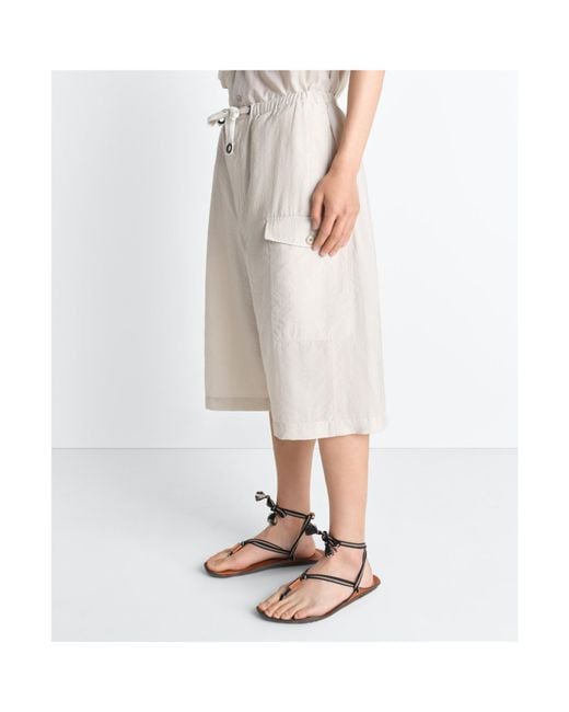 Lemaire White Cargo Easy Shorts for men