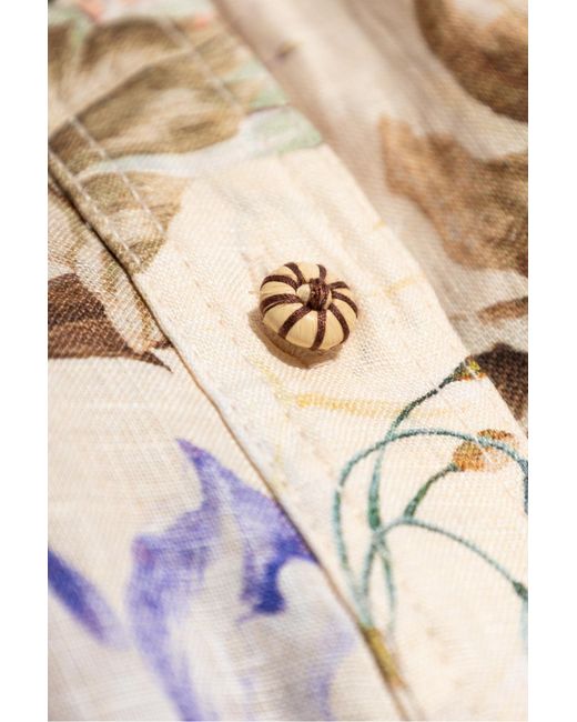 Zimmermann Metallic Floral Pattern Jumpsuit