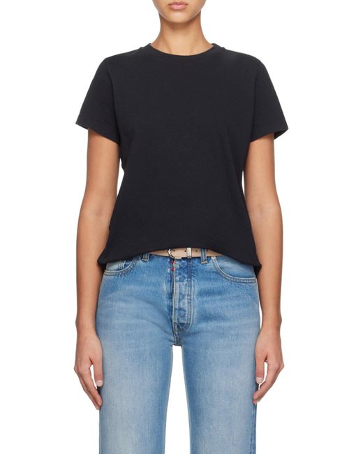 Khaite Black Classic Short-Sleeve T-Shirt