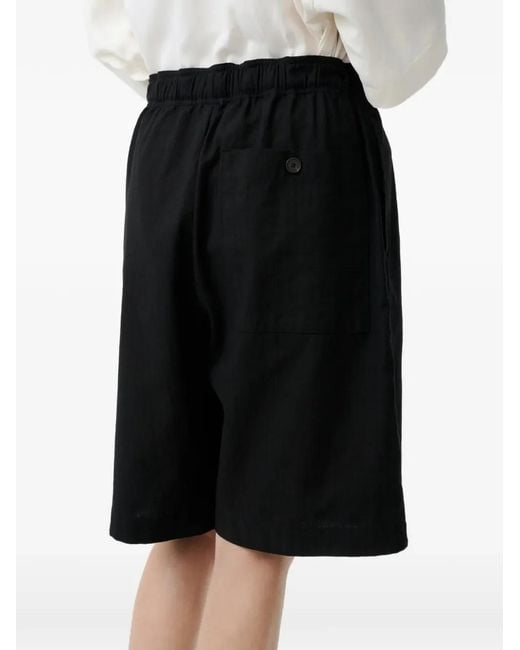 Studio Nicholson Black Elastic Waist Shorts