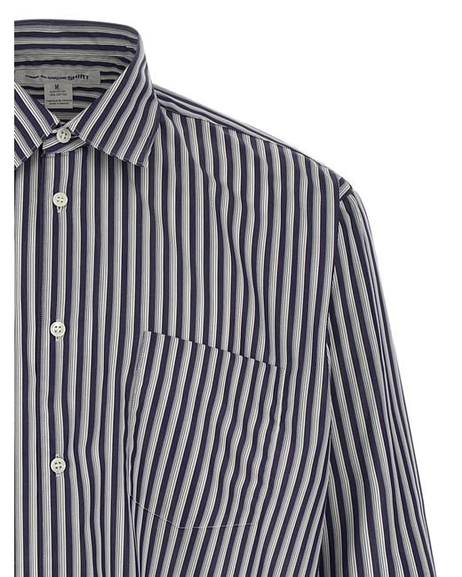Comme des Garçons Blue Long-Sleeved Shirt for men