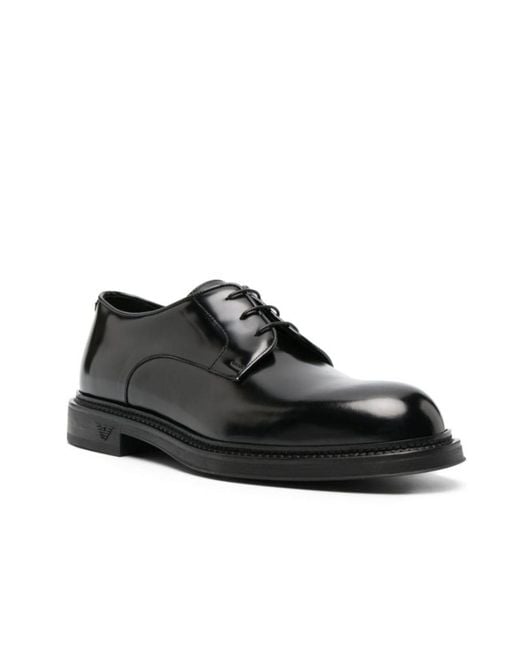 Emporio Armani Black Lace-up Shoes for men