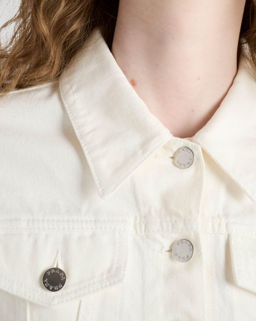 Prada White Cropped Denim Jacket