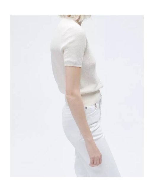 Rag & Bone White Short Sleeved Knit Cardigan