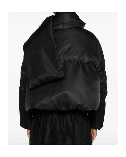 MM6 by Maison Margiela Black Scarf Down Jacket