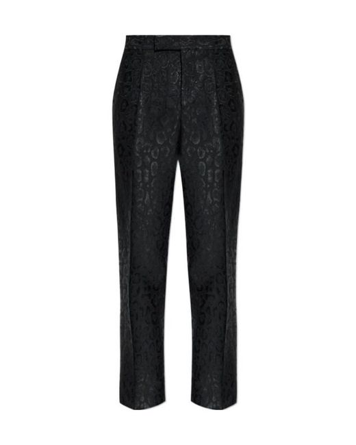 Versace Black Lurex Thread Trousers for men