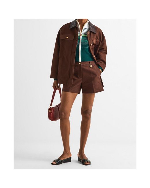 Casablanca Brown Belt Loop Shorts