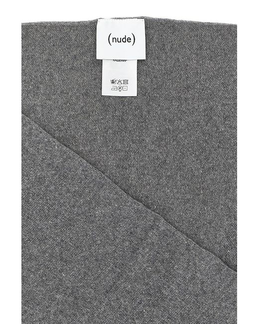 Nude Gray Knitted Scarf