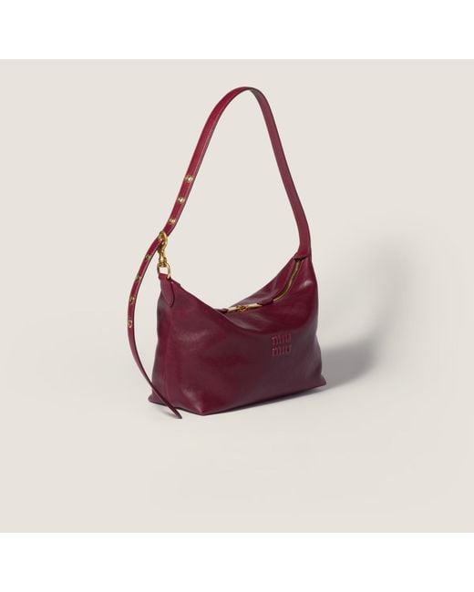 Miu Miu Purple Spirit Nappa Leather Bag