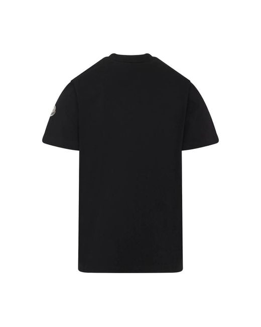Moncler Black Logo Printed Crewneck T-Shirt for men