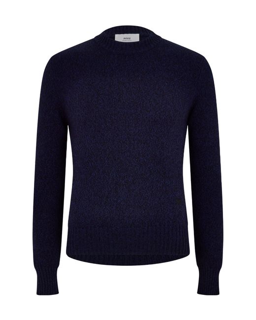 AMI Blue Printed Sweatshirt for men