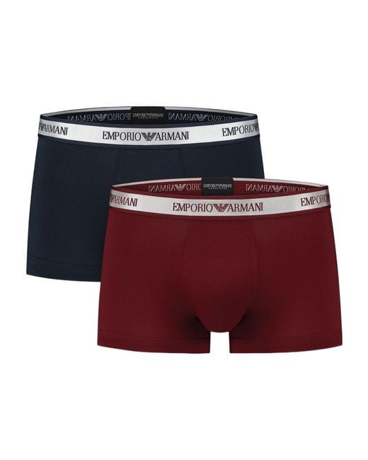 Emporio Armani Red Elastic Waist Underwear Two-Piece for men
