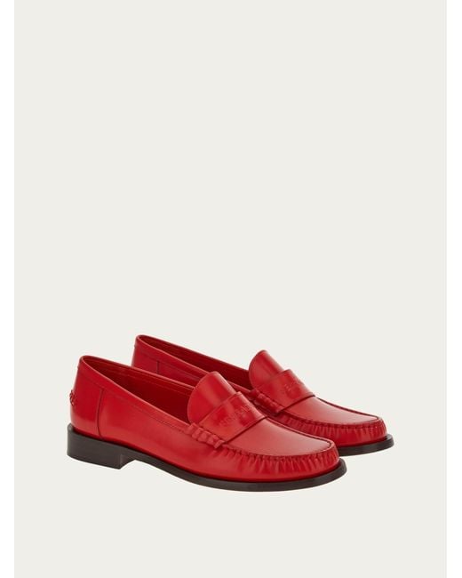 Ferragamo Red Logo Love Shoes