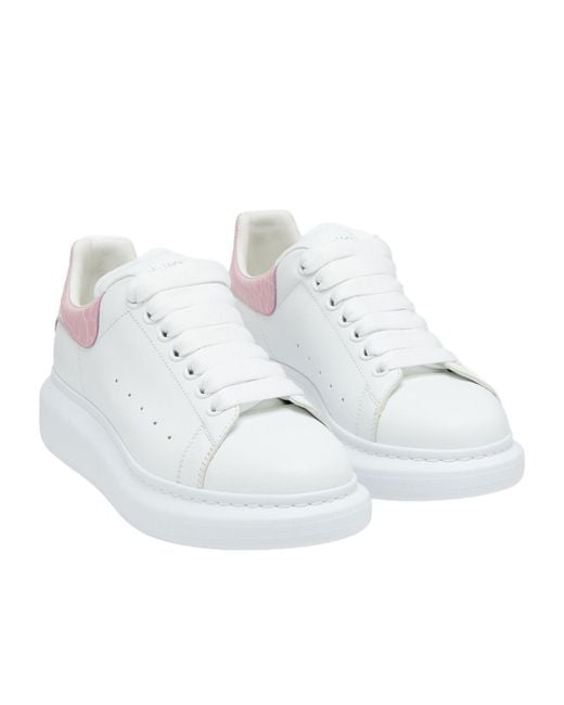 McQueen White Oversized Lace-Up Sneakes