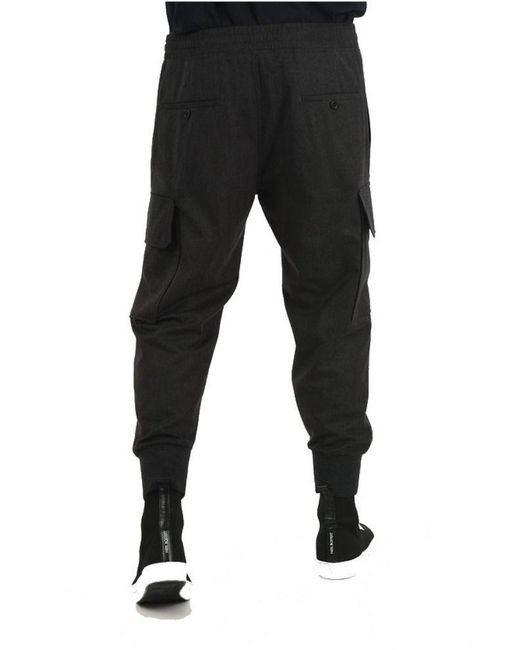 Neil Barrett Black Elastic Tapered Casual Pants for men