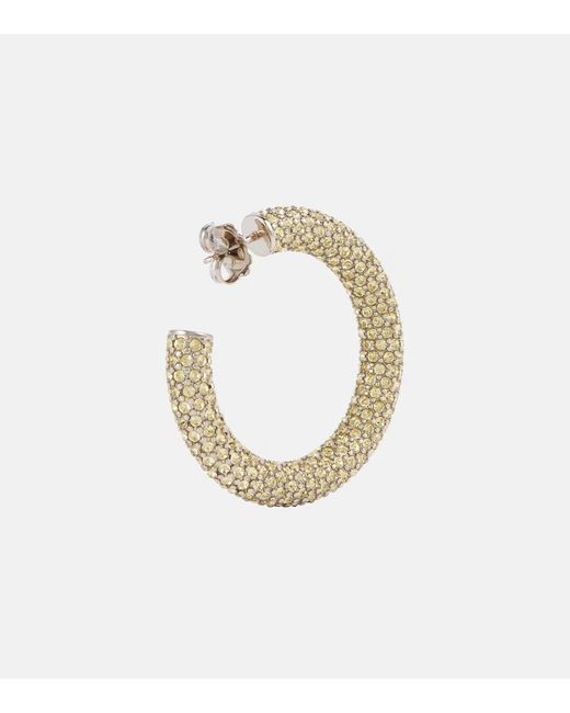 AMINA MUADDI White Cameron Medium Earrings