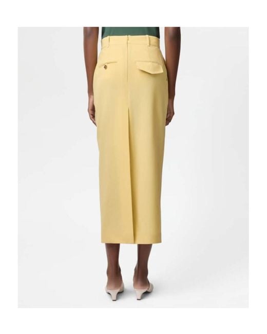 Tod's Yellow Midi Skirt