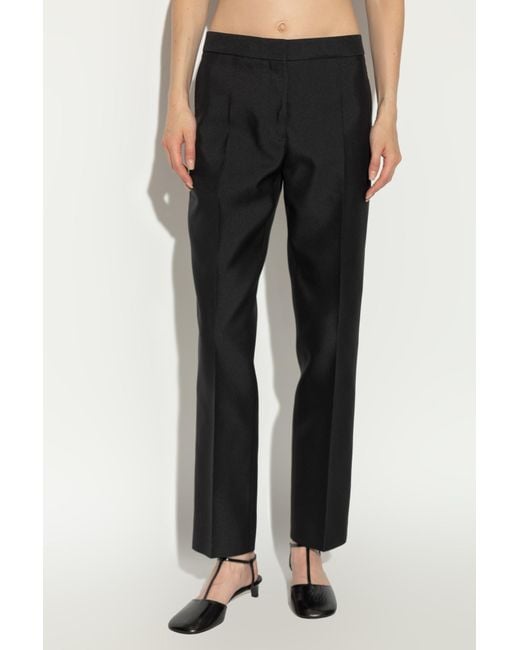Jil Sander Black Creased Tailored Trousers