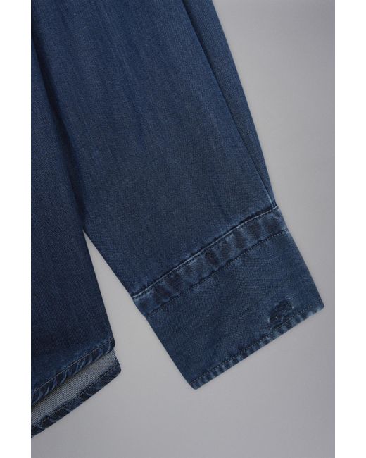 Paul & Shark Blue Long Sleeved Denim Shirt for men